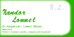 nandor lommel business card